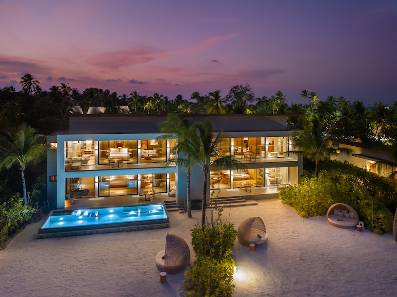 Three Bedroom Beach Residence with Private Pool Evening View - Kuda Villingili